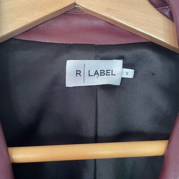 Burgundy faux leather jacket - Picture 4 of 4